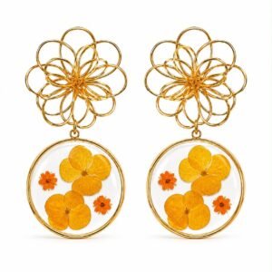 Pendientes Flor Hortensia