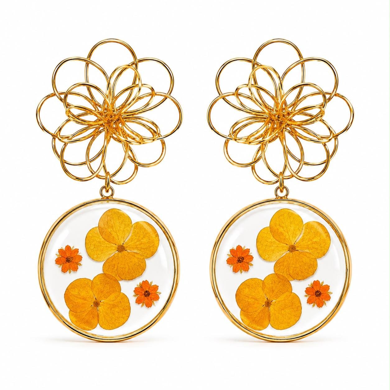 Pendientes Flor Hortensia