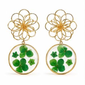 Pendientes Flor Peonía