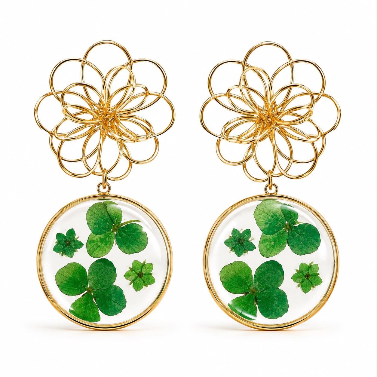Pendientes Flor Peonía