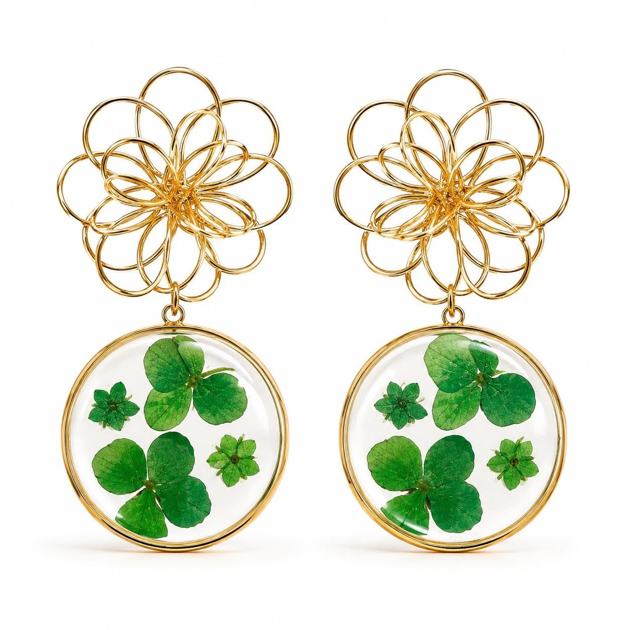 Pendientes Flor Trébol