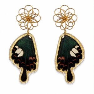 Pendientes Mariposa Granate