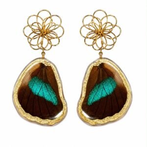Pendientes Mariposa Musgo